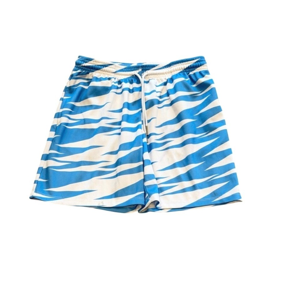 Pristine THE DRIP SHOP‎ Blue Lightning Mesh Shorts Boys Size Medium (8-10)
